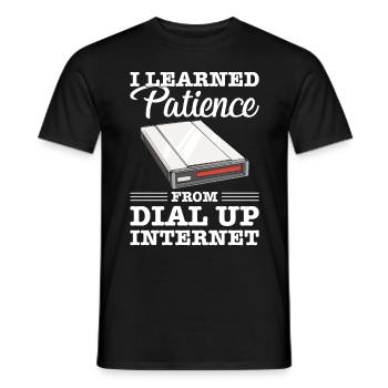 90s Nostalgia Retro 90s Dial Up - Men's T-Shirt - black - Front - AI Model Male 178 light (178cm)