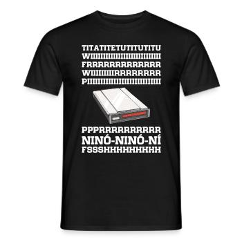 90er Nostalgie Retro 90er Einwahl Internet Vintage - Männer T-Shirt - Schwarz - Vorne - AI Model Male 178 light (178cm)