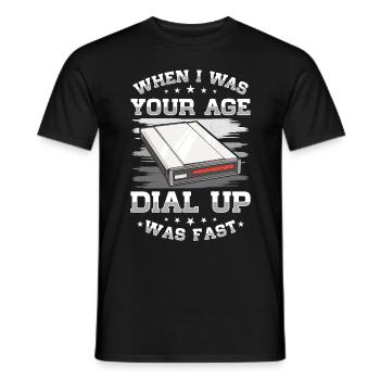 90s Nostalgia Retro 90s Dial-up Internet Vintage - Men's T-Shirt - black - Front - AI Model Male 178 light (178cm)