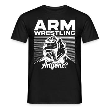 Arm wrestler - Men's T-Shirt - black - Front - AI Model Male 178 light (178cm)