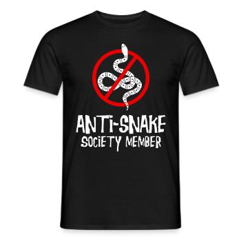 Ophidiophobia: Fear of snakes, snake, boa - Men's T-Shirt - black - Front - AI Model Male 178 light (178cm)