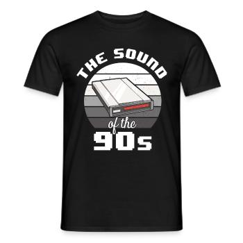 90er Nostalgie Retro 90er Einwahl Internet Vintage - Männer T-Shirt - Schwarz - Vorne - AI Model Male 178 light (178cm)