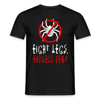 Arachnophobia Fear of spiders Arachnid phobia - Men's T-Shirt - black - Front - AI Model Male 178 light (178cm)