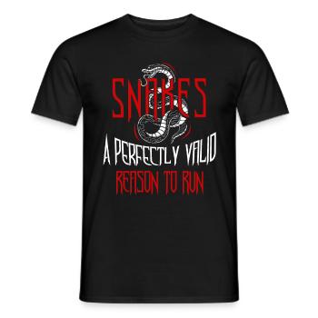 Ophidiophobia Fear of snakes Snake Boa - Men's T-Shirt - black - Front - AI Model Male 178 light (178cm)
