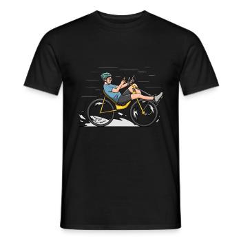 Vélo Vélo Vélo Couché Vélo Cycliste Pédale - T-shirt homme - noir - Devant - AI Model Male 178 light (178cm)