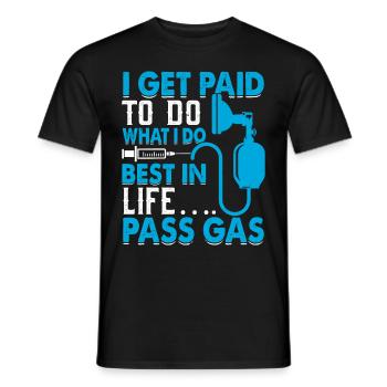 Anesthesiologist Anesthesiology - Men's T-Shirt - black - Front - AI Model Male 178 light (178cm)