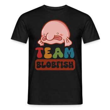Marine Biologist Deep Sea Fish Blob Fish Ocean - Men's T-Shirt - black - Front - AI Model Male 178 light (178cm)