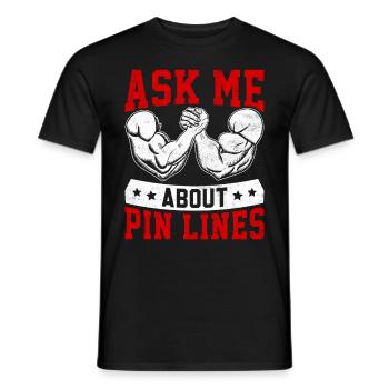 Arm wrestling arm wrestler - Men's T-Shirt - black - Front - AI Model Male 178 light (178cm)