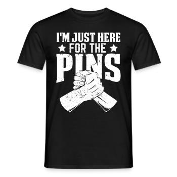 Arm wrestling arm wrestler - Men's T-Shirt - black - Front - AI Model Male 178 light (178cm)