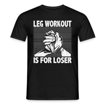Arm wrestling arm wrestler - Men's T-Shirt - black - Front - AI Model Male 178 light (178cm)