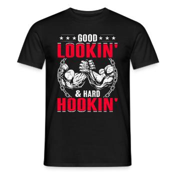 Armdrücken Armdrücker - Männer T-Shirt - Schwarz - Vorne - AI Model Male 178 light (178cm)