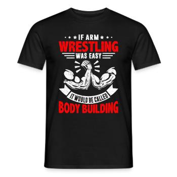 Arm wrestler - Men's T-Shirt - black - Front - AI Model Male 178 light (178cm)