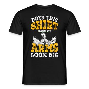 Arm wrestling arm wrestler - Men's T-Shirt - black - Front - AI Model Male 178 light (178cm)