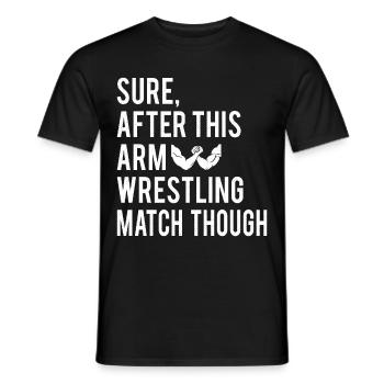 Arm wrestler - Men's T-Shirt - black - Front - AI Model Male 178 light (178cm)
