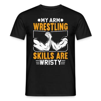 Arm wrestler - Men's T-Shirt - black - Front - AI Model Male 178 light (178cm)