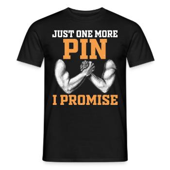 Arm wrestling arm wrestler - Men's T-Shirt - black - Front - AI Model Male 178 light (178cm)
