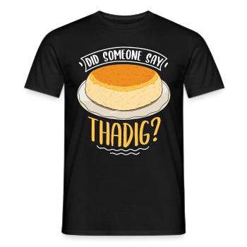 Thadig Food Lover Gifts - Men's T-Shirt - black - Front - AI Model Male 178 light (178cm)
