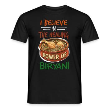 Foodies indiens, biryani, amoureux, - T-shirt homme - noir - Devant - AI Model Male 178 light (178cm)
