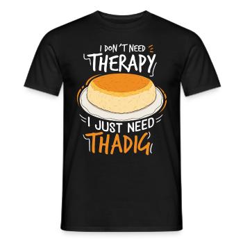 Thadig Food Lover Gifts - Men's T-Shirt - black - Front - AI Model Male 178 light (178cm)