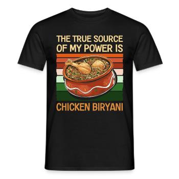 Foodies indiens, Biryani, Amoureux, - T-shirt homme - noir - Devant - AI Model Male 178 light (178cm)