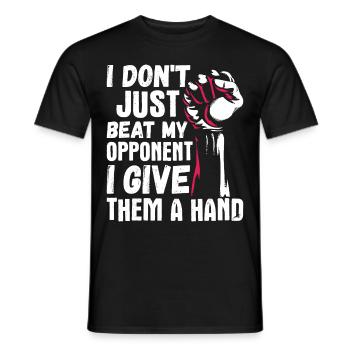 Arm wrestling arm wrestler - Men's T-Shirt - black - Front - AI Model Male 178 light (178cm)