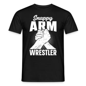 Bras de fer - T-shirt homme - noir - Devant - AI Model Male 178 light (178cm)
