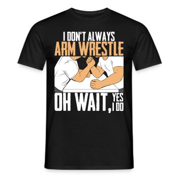 Arm wrestling arm wrestler - Men's T-Shirt - black - Front - AI Model Male 178 light (178cm)