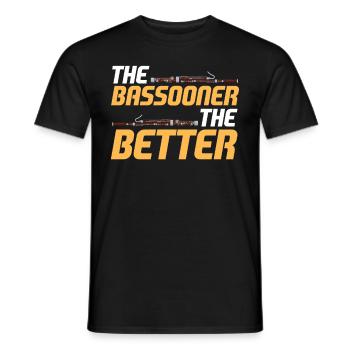 Bassoon bassoonist - Men's T-Shirt - black - Front - AI Model Male 178 light (178cm)