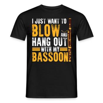 Bassoonist - Men's T-Shirt - black - Front - AI Model Male 178 light (178cm)