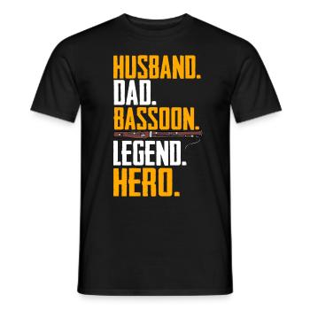 Bassoonist - Men's T-Shirt - black - Front - AI Model Male 178 light (178cm)