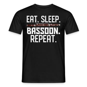 Bassoonist - Men's T-Shirt - black - Front - AI Model Male 178 light (178cm)