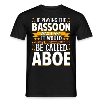 Bassoonist - Men's T-Shirt - black - Front - AI Model Male 178 light (178cm)