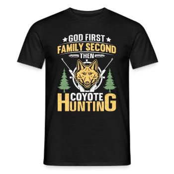 Coyote Hunter Yote - Men's T-Shirt - black - Front - AI Model Male 178 light (178cm)