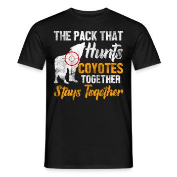 Coyote Hunt Coyote Hunter Yote - T-shirt homme - noir - Devant - AI Model Male 178 light (178cm)