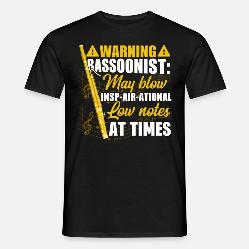 Fagott - Männer T-Shirt - Schwarz