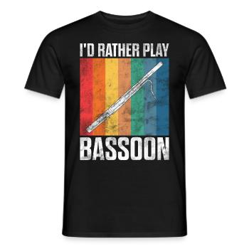 Bassoonist - Men's T-Shirt - black - Front - AI Model Male 178 light (178cm)