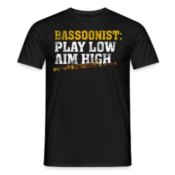 Fagott - Männer T-Shirt - Schwarz - Vorne - AI Model Male 178 light (178cm)