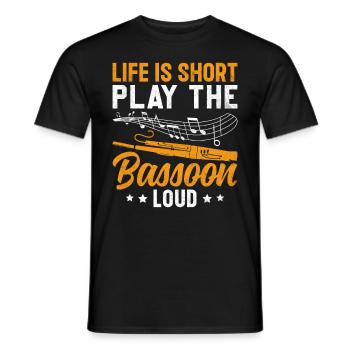 Bassoonist - Men's T-Shirt - black - Front - AI Model Male 178 light (178cm)