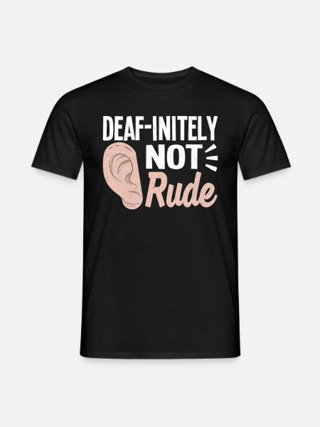 Deaf Pride ASL Gebärdensprache - Männer T-Shirt - Schwarz