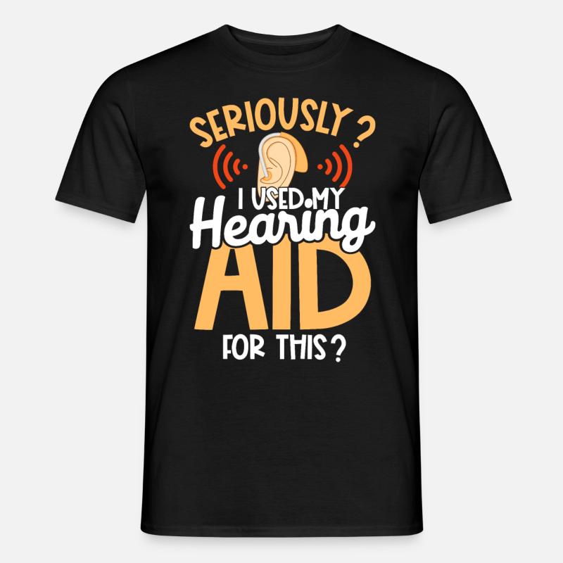 Deaf Pride Awareness ASL Gebärdensprache - Männer T-Shirt - Schwarz