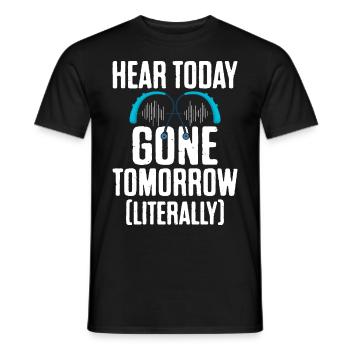 Gehörlosenstolz ASL - Männer T-Shirt - Schwarz - Vorne - AI Model Male 178 light (178cm)