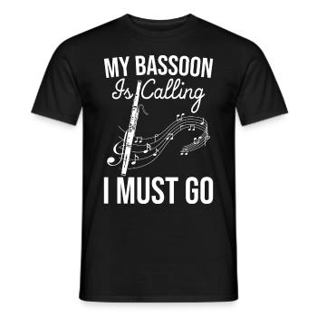 Bassoonist - Men's T-Shirt - black - Front - AI Model Male 178 light (178cm)