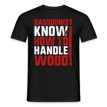 Fagott - Männer T-Shirt - Schwarz - Vorne - AI Model Male 178 light (178cm)
