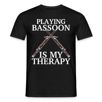 Bassoonist - Men's T-Shirt - black - Front - AI Model Male 178 light (178cm)