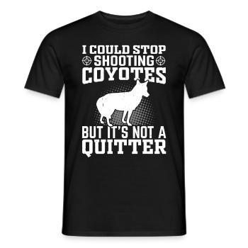 Coyote Hunt Coyote Hunter Yote - Men's T-Shirt - black - Front - AI Model Male 178 light (178cm)
