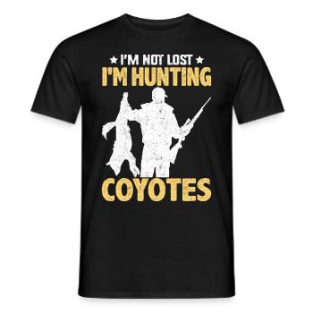 Coyote Hunt Coyote Hunter Yote - T-shirt homme - noir - Devant - AI Model Male 178 light (178cm)