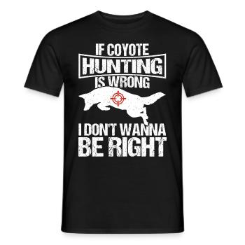Coyote Hunter Yote - Men's T-Shirt - black - Front - AI Model Male 178 light (178cm)