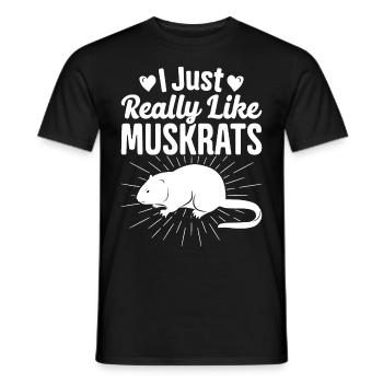 Rat musqué rétro - T-shirt homme - noir - Devant - AI Model Male 178 light (178cm)
