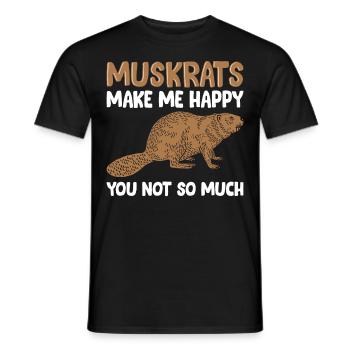 Rat musqué rétro - T-shirt homme - noir - Devant - AI Model Male 178 light (178cm)