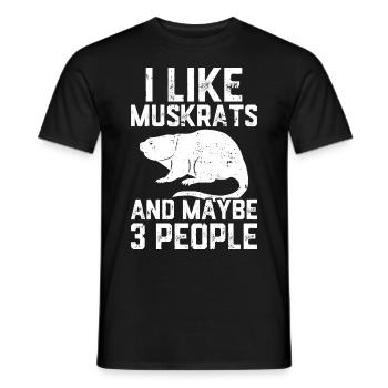 Rat musqué rétro - T-shirt homme - noir - Devant - AI Model Male 178 light (178cm)